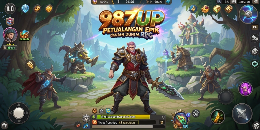 Tampilan gameplay RPG yang memukau dengan pertarungan epik.