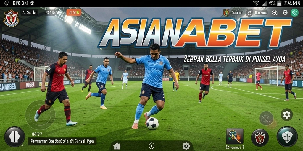 Screenshot gameplay ASIANABET dengan aksi menegangkan di lapangan sepak bola.