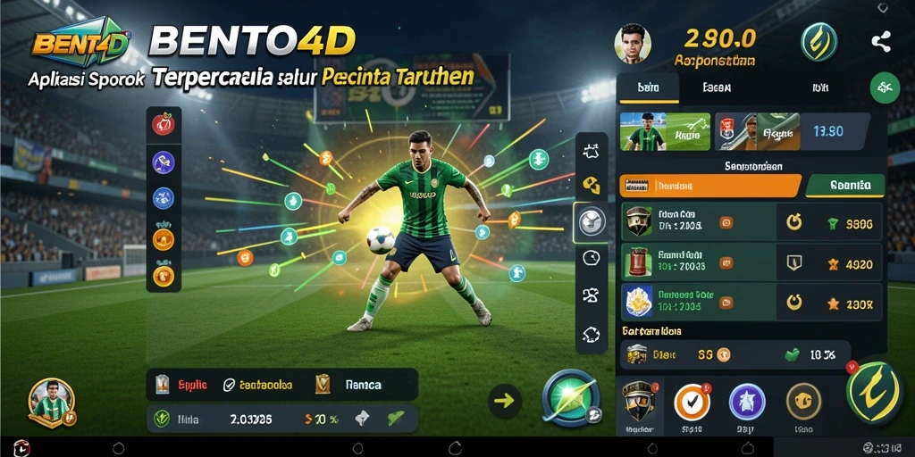 Tampilan menarik dari antarmuka BENTO4D dalam gameplay Sportsbook.