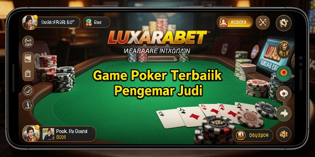 Tampilan gameplay Poker yang menarik dan interaktif di LUXARABET.