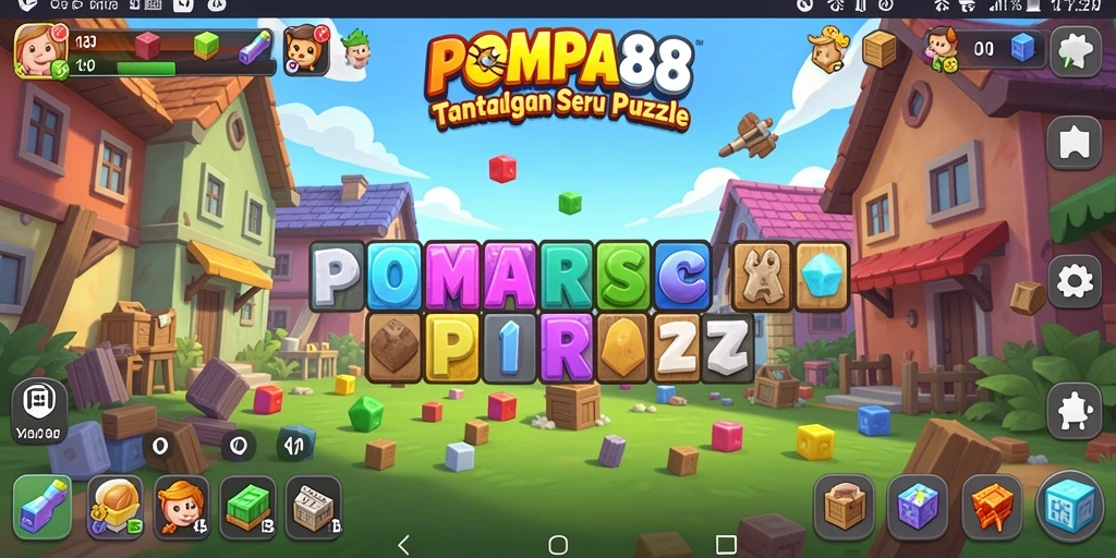 Tampilan gameplay POMPA88 yang menantang dan penuh warna.