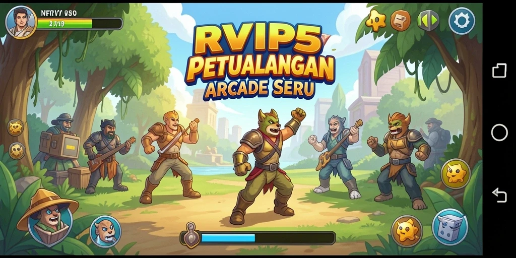 Gameplay RVIP5 yang seru dan penuh warna.
